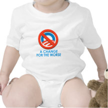 ANTI-OBAMA - CHANGE FOR THE WORSE BODYSUIT
