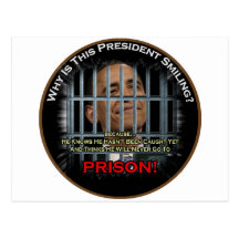 Anti Obama in Prison Post Card