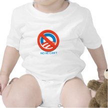 ANTI-OBAMA - NO HE CAN'T BODYSUIT
