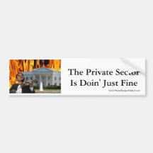 Anti-Obama Private Sector Is Doin' Just Fine Bumper Sticker