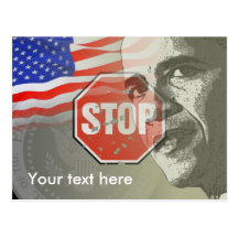 Anti-Obama - STOP - Postcard