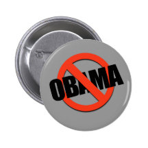 ANTI-OBAMA TEE PINBACK BUTTON
