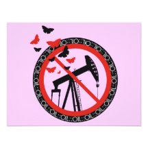 Anti Oil Exploitation Personalized Invitations