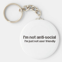 Anti-Social Techie Geek Keychains
