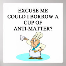 antimatter physics joke posters