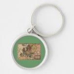Antiquarian 1721 Map of Europe by Herman Moll Keychains