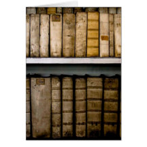Antique Books 17th Century Vellum Bindings Greeting Card