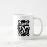 Antique Calligraphy Masonic Symbols Letter G Coffee Mug