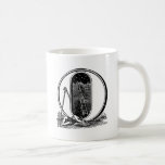 Antique Calligraphy Masonic Symbols Letter O Coffee Mug