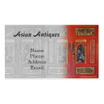 Antique Chinese Red Wardrobe Business Cards