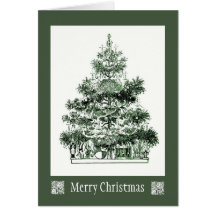 Antique Christmas Tree Card