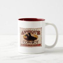 Antique cowboy coffee mugs