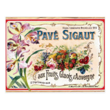 Antique French Label PostCard