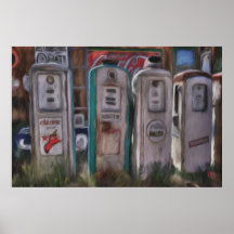 Antique Gas Pumps Posters