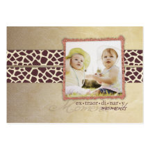 Antique Giraffe Chubby Business Cards