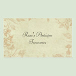 Antique Gold Viintage Floral Vine Wedding business cards
