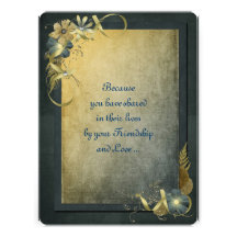 Antique Gold Vow Renewal Custom Invitations
