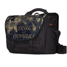 Antique Jane Austen Pride and Prejudice Peacock Laptop Bags