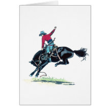 Antique Japanese Buckaroo 4 Greeting Card