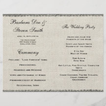 Antique Lace Wedding Programs Custom Flyer