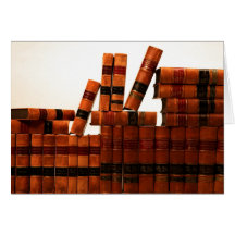 Antique Leather Books Greeting Cards