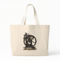antique letterpress from 1901 jumbo tote bag