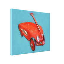 Antique Little Red Wagon Stretched Canvas Prints