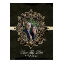 Antique looking Save the date post card