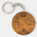 ANTIQUE MAP KEY CHAIN