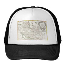 Antique Map of Persia- Iran, Afghanistan, & Iraq Mesh Hat