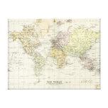 Antique Map of the World Stretched Canvas Prints