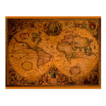 ANTIQUE MAP POSTCARDS
