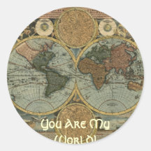 Antique Map Series Stickers