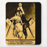 Antique Masonic Freemason Square Love Valentine Mousepads