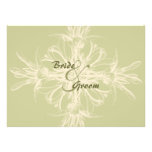 Antique Olive Floral Wedding Invitations