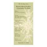 Antique Olive Floral Wedding Program Personalised Rack Card
