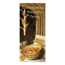ANTIQUE OVEN  BAKERY BREAKFEAST PARTY CUSTOM INVITATION
