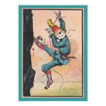 Antique OZ Scarecrow Cute Kids Party Invitations