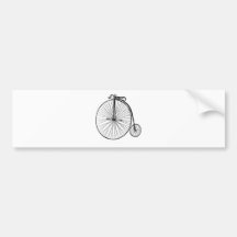 Antique Penny Farthing Bicycle Bumper Stickers
