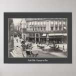 Antique Photograph: Emile Zola, Crossroads, Paris Poster