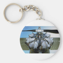 Antique radial engine with prop key chains