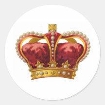 Antique Royal Crown Stickers