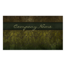 Antique Salon Spa Lace Business Card Green