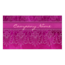 Antique Salon Spa Lace Business Card hot pink