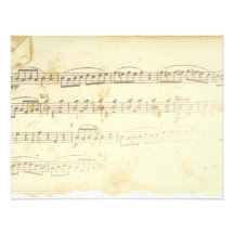 Antique Sheet Music Invitation