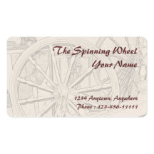 Antique Spinning Wheel Arts Crafts Business Card