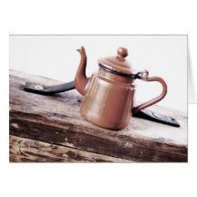 Antique Teapot Blank Note Card