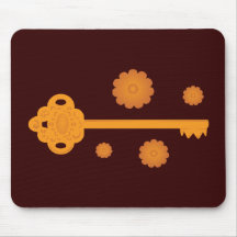 Antique Victorian Brass Key Mouse Pads