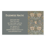 Antique Victorian William Morris Flowers Floral Business Card Template
