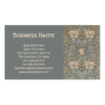 Antique Victorian William Morris Flowers Floral Business Card Template